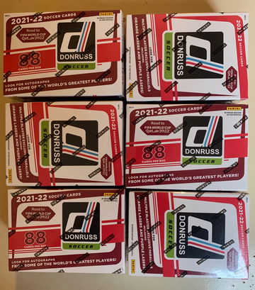 2021-22 Donruss Soccer Blaster box lot of 6