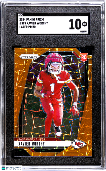2024 Panini Prizm Xavier Worthy #399 Lazer SGC 10