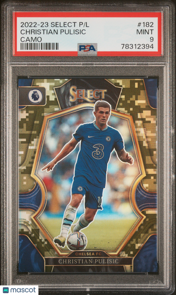 2022-23 Panini Select Premier League Christian Pulisic #182 Camo PSA 9