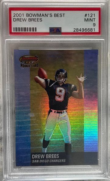 2001 Bowmans Best Drew Brees PSA 9.  /1499