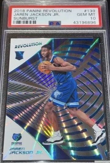2018-19 Panini Revolution JAREN JACKSON JR. Rookie SUNBURST /75 PSA 10 GEM MINT