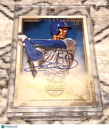 2016 Topps Five Star Raul Mondesi Raul Adalberto Mondesi Adalberto Mondesi #FSA-RM Holographic Gold One of One Rookie To
