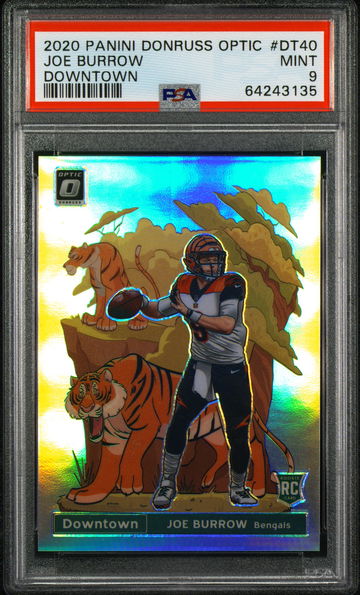 2020 Donruss Optic Downtown Joe Burrow #DT-40 PSA 9