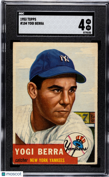 1953 Topps Yogi Berra #104 SGC 4