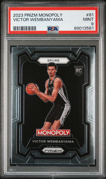2023 PANINI VICTOR WEMBANYAMA PRIZM MONOPOLY #81 PSA 9