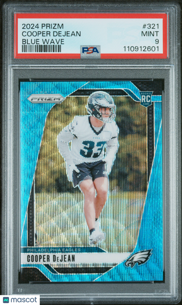 2024 Panini Prizm Cooper Dejean #321 Blue Wave PSA 9