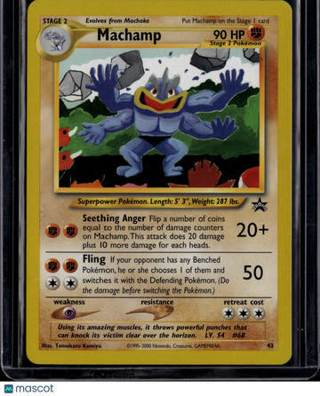 2000 Wizards Machamp Black Star Promo #43