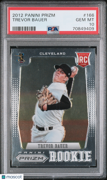 2012 Panini Prizm Trevor Bauer #166 PSA 10
