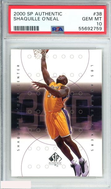 2000 SP AUTHENTIC SHAQUILLE ONEAL #38 LOS ANGELES LAKERS HOF PSA 10 GEM MT