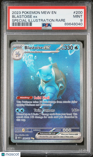 2023 Pokemon Mew EN-151 Blastoise EX Special Illustration Rare PSA 9 #200