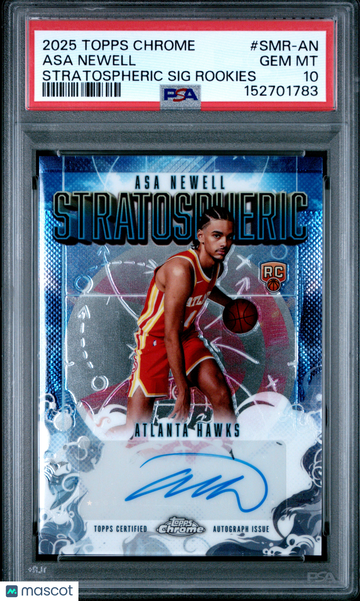 2025 Topps Chrome Stratospheric Signatures Rookies Asa Newell #SMR-AN PSA 10