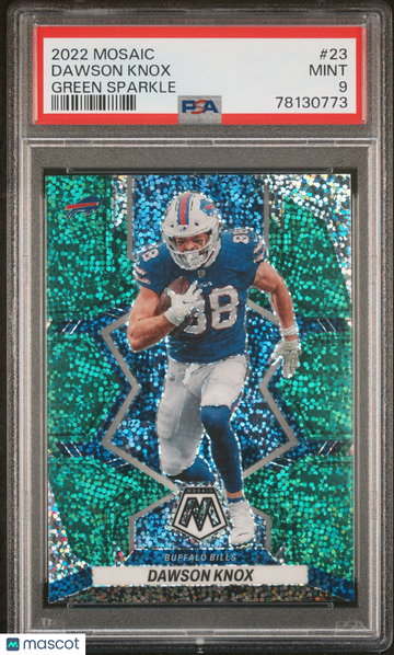 2022 Mosaic Dawson Knox Green Sparkle PSA 9