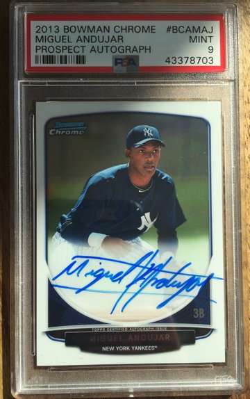 Miguel Andujar auto PSA 9