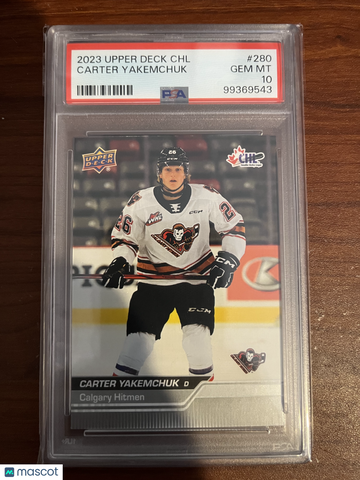 2023-24 Upper Deck Canadian Hockey League Carter Yakemchuk #280 PSA 10
