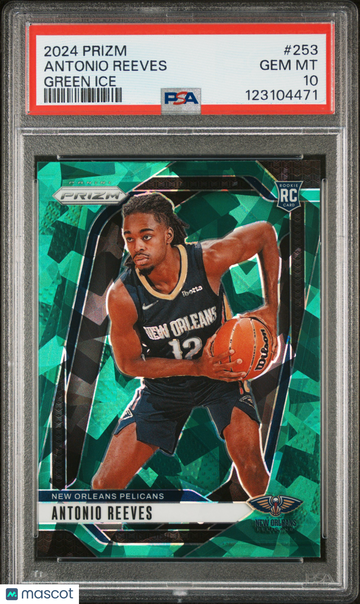 2024 Panini Prizm Antonio Reeves #253 Green Ice PSA 10