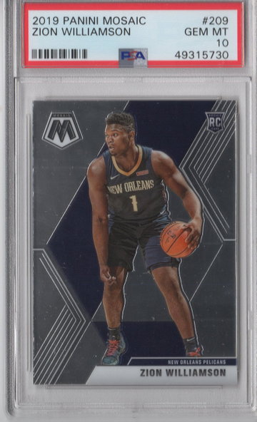 2019 Mosaic Zion Williamson PSA 10