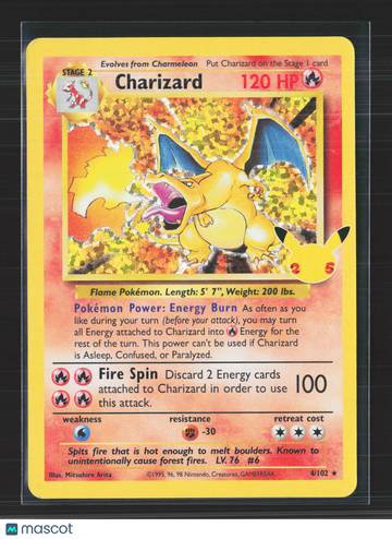 2021 Celebrations Charizard Holo Rare #4/102