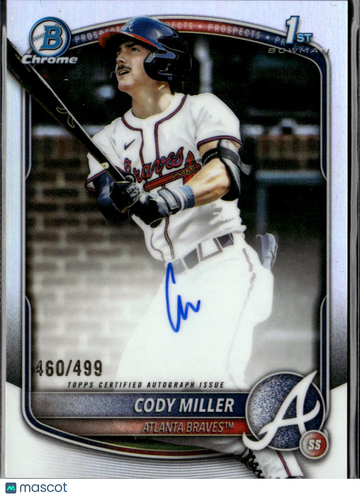 Cody Miller 2025 Bowman Chrome Auto Refractor /499 Atlanta Braves
