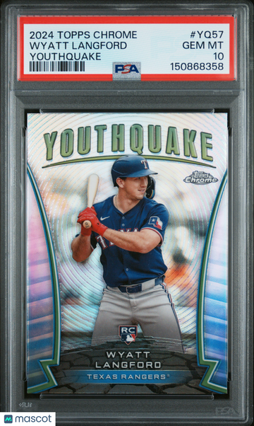 2024 Topps Chrome Youthquake Wyatt Langford #YQ57 Update PSA 10