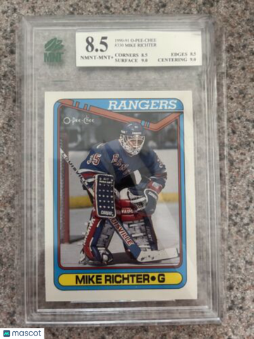1990-91 O-Pee-Chee Mike Richter #330 Rookie MNT 8.5