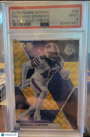 2020 Mosaic Tremaine Edmunds Black Gold Choice #1/8 PSA 9