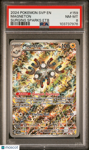2024 Pokemon SVP EN-SV Black Star Promo Magneton Surging Sparks Etb PSA 8 #159