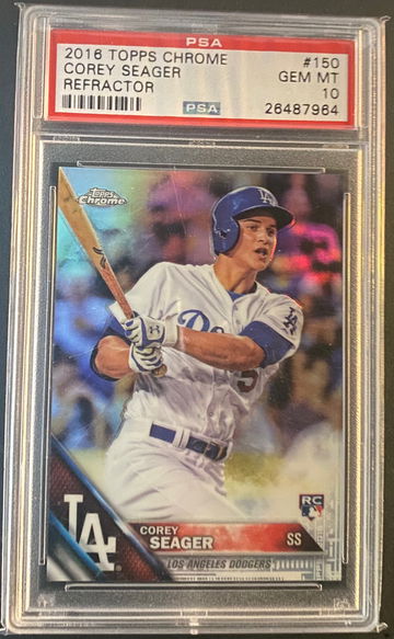 2016 Topps Chrome #150 Corey Seager Refractor PSA 10 