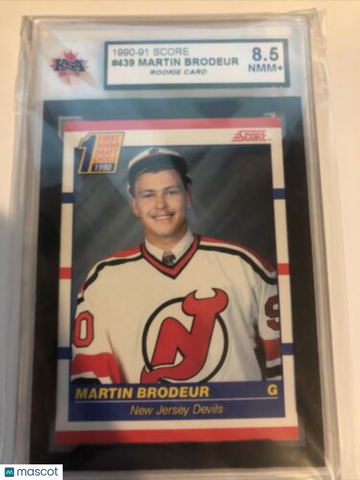 1990-91 Score Martin Brodeur #439 Rookie KSA 8.5