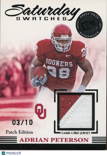 2007 Press Pass Adrian Peterson Patch