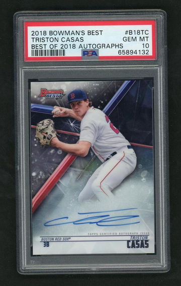 2018 Bowman's Best Best of '18 Autographs Triston Casas #B18TC PSA 10