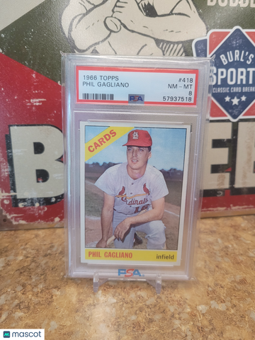 1966 Topps Phil Gagliano #418 PSA 8
