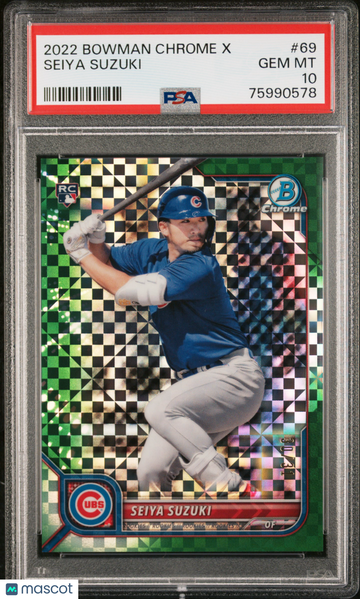 2022 Bowman Chrome X Seiya Suzuki #69 PSA 10