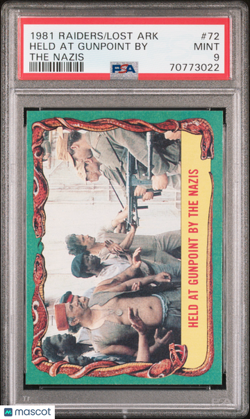 1981 Raiders Of The Lost Ark Held At Gunpoint By #72 Nazis PSA 9