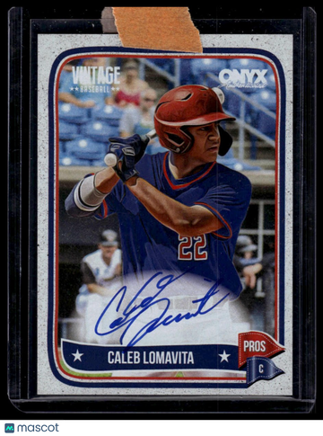 2024 Onyx Vintage Caleb Lomavita #VACALO Autographs AU