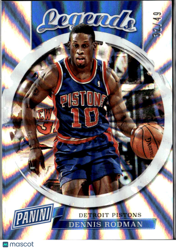 Dennis Rodman 2018 Panini The National Legends Blue Prizm /49 Detroit Pistons