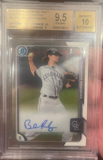 2015 Bowman Chrome Draft Brendan Rodgers auto 