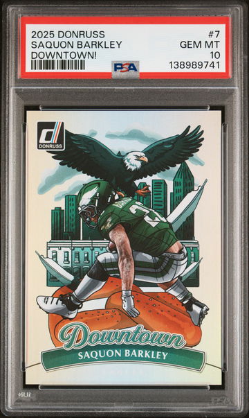 2025 Donruss Downtown Saquon Barkley #7 PSA 10