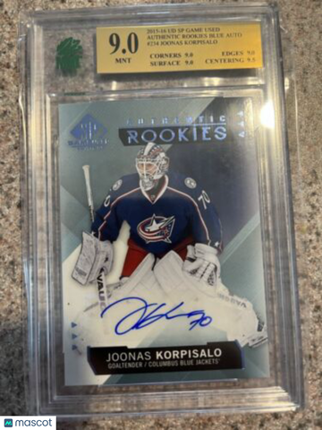 2015-16 SP Game-Used Joonas Korpisalo Rookie MNT 9
