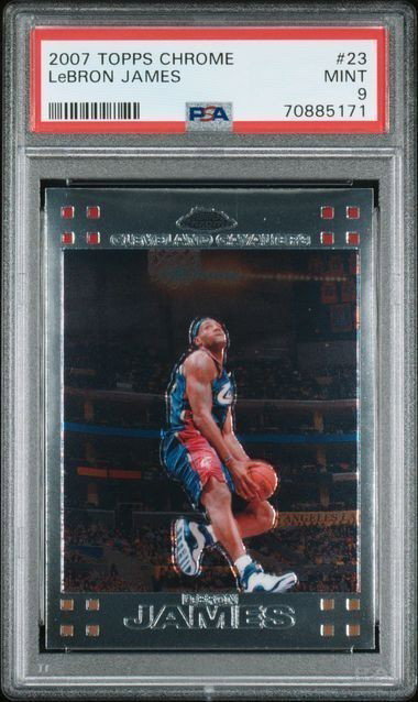 2007 Topps Chrome LeBron James Base #23 PSA 9 | Card Ladder
