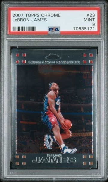 2007 Topps Chrome #23 Lebron James PSA 9