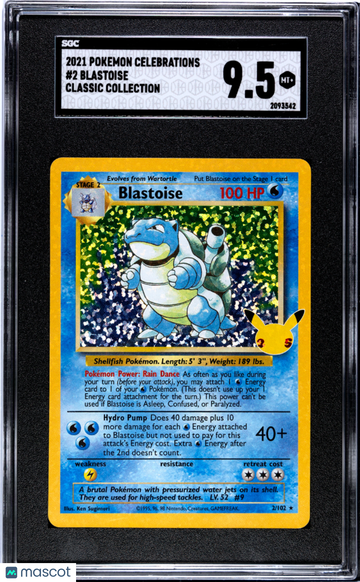 2021 Pokemon Celebrations Blastoise SGC 9.5 #2