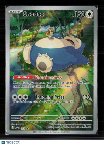 2023 Scarlet & Violet Snorlax Holo Black Star Promo #SVP EN 051