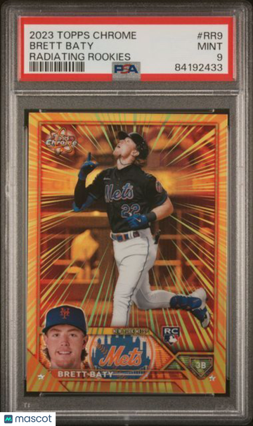 2023 Topps Chrome Radiating Rookies Brett Baty #RR9 PSA 9