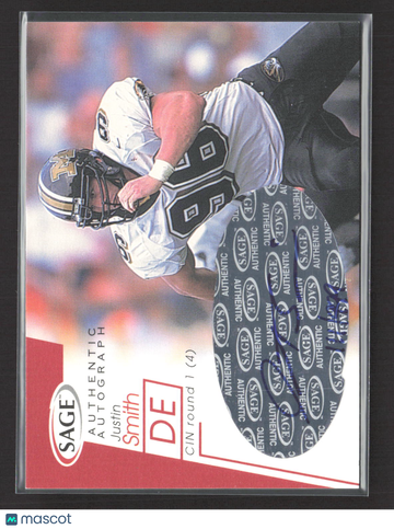 2001 SAGE Authentic Autograph Justin Smith #A40 Authentic Autograph Auto
