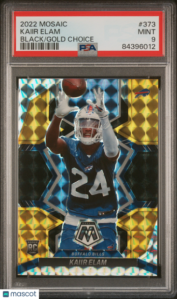 2022 Mosaic Kaiir Elam Rookie Black Gold /8 PSA 9