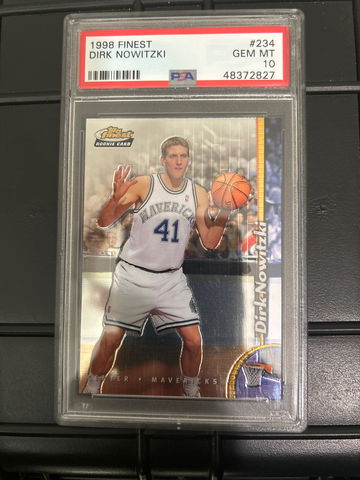 1998 Topps Finest #234 Dirk Nowitzki RC PSA 10