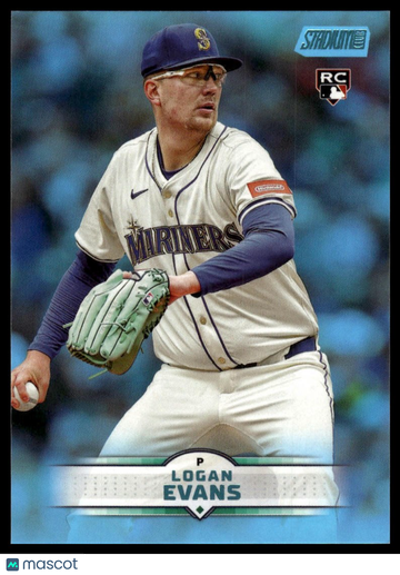 2025 Stadium Club Logan Evans #52 Light Blue Foil RC