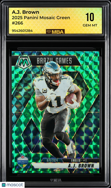 2025 Panini Mosaic A.J. Brown #266 Green MBA 10