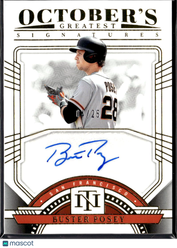 2024 Panini National Treasures October's Greatest Signatures Buster Posey #OGS-BP /25