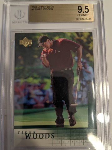 Tiger Woods 2001 Upper Deck #1 Gem Mint 9.5